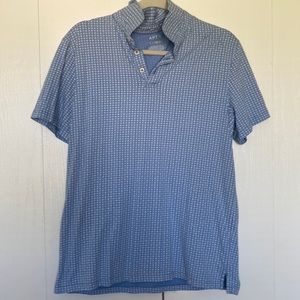 large APT. 9 premier flex blue button up shirt